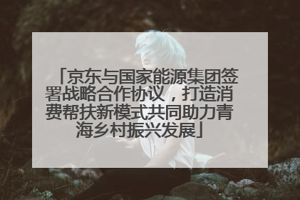 京东与国家能源集团签署战略合作协议，打造消费帮扶新模式共同助力青海乡村振兴发展