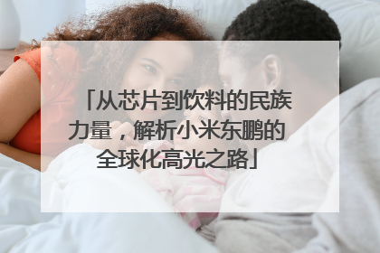 从芯片到饮料的民族力量，解析小米东鹏的全球化高光之路