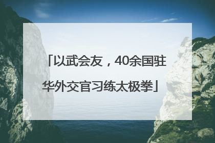 以武会友，40余国驻华外交官习练太极拳