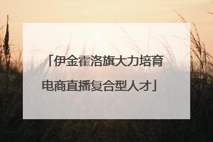 伊金霍洛旗大力培育电商直播复合型人才