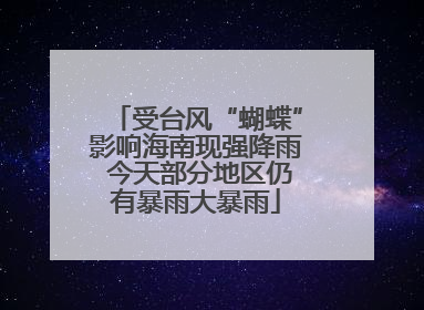 受台风“蝴蝶”影响海南现强降雨 今天部分地区仍有暴雨大暴雨