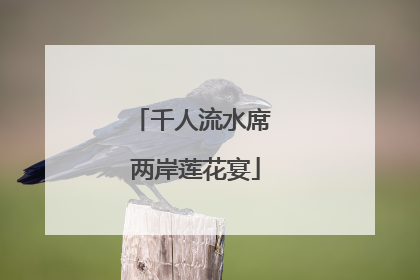 千人流水席 两岸莲花宴