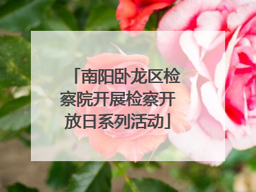 南阳卧龙区检察院开展检察开放日系列活动