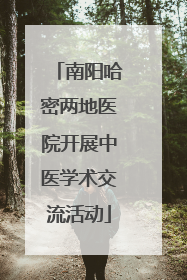 南阳哈密两地医院开展中医学术交流活动