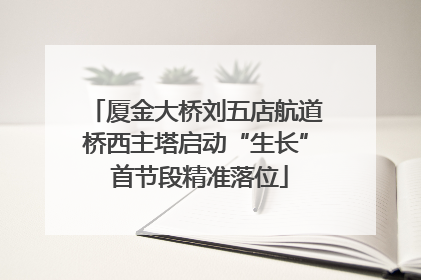 厦金大桥刘五店航道桥西主塔启动“生长” 首节段精准落位