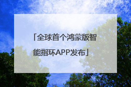 全球首个鸿蒙版智能指环APP发布