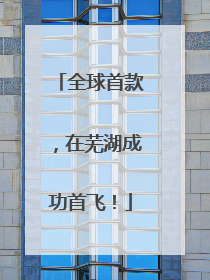 全球首款，在芜湖成功首飞！