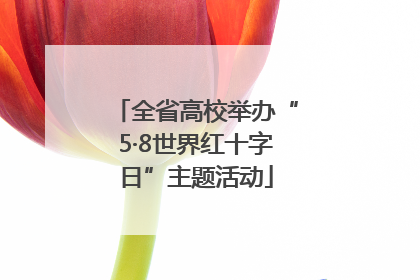 全省高校举办“5·8世界红十字日”主题活动