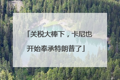 关税大棒下，卡尼也开始奉承特朗普了