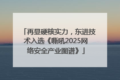 再显硬核实力，东进技术入选《嘶吼2025网络安全产业图谱》
