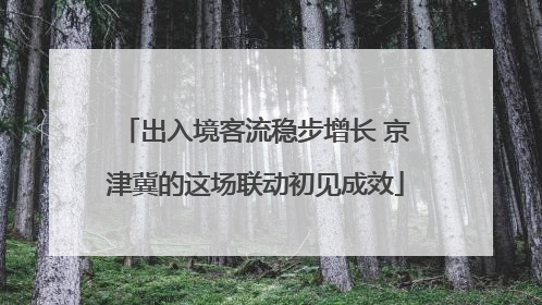 出入境客流稳步增长 京津冀的这场联动初见成效
