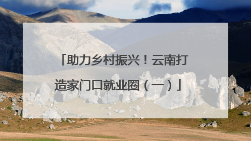 助力乡村振兴！云南打造家门口就业圈（一）
