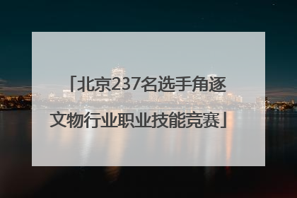 北京237名选手角逐文物行业职业技能竞赛