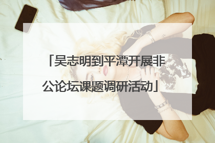 吴志明到平潭开展非公论坛课题调研活动