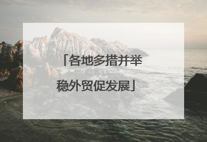各地多措并举稳外贸促发展