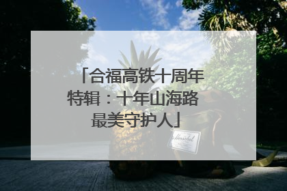 合福高铁十周年特辑：十年山海路 最美守护人
