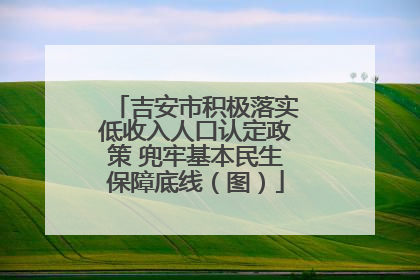 吉安市积极落实低收入人口认定政策 兜牢基本民生保障底线（图）