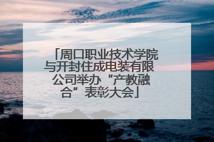 周口职业技术学院与开封住成电装有限 公司举办“产教融合”表彰大会