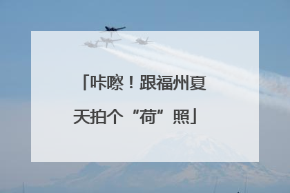 咔嚓！跟福州夏天拍个“荷”照