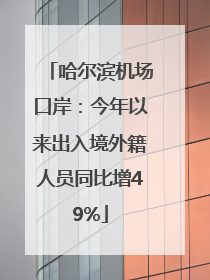 哈尔滨机场口岸：今年以来出入境外籍人员同比增49%
