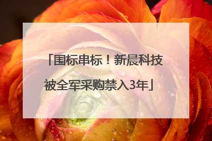 围标串标！新晨科技被全军采购禁入3年
