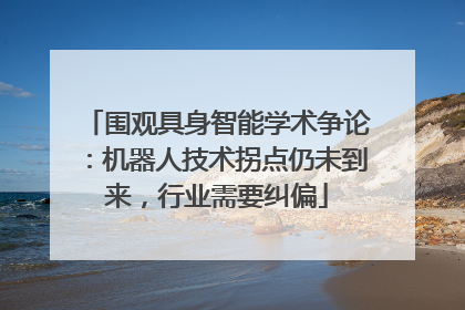 围观具身智能学术争论：机器人技术拐点仍未到来，行业需要纠偏