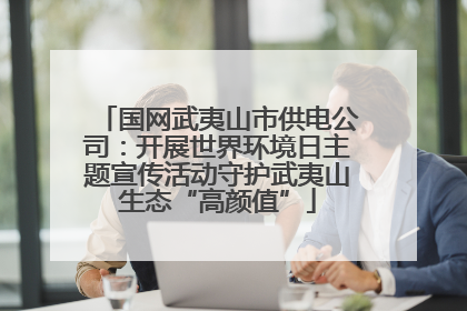 国网武夷山市供电公司：开展世界环境日主题宣传活动守护武夷山生态“高颜值”