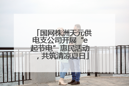国网株洲天元供电支公司开展“e起节电”惠民活动，共筑清凉夏日