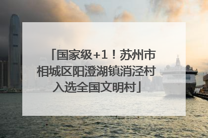 国家级+1！苏州市相城区阳澄湖镇消泾村入选全国文明村