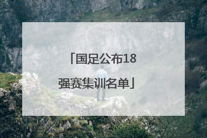 国足公布18强赛集训名单