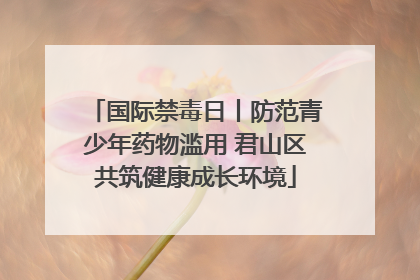 国际禁毒日丨防范青少年药物滥用 君山区共筑健康成长环境