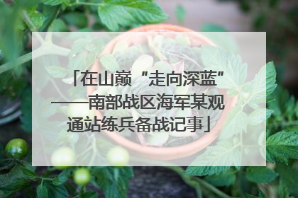 在山巅“走向深蓝”——南部战区海军某观通站练兵备战记事