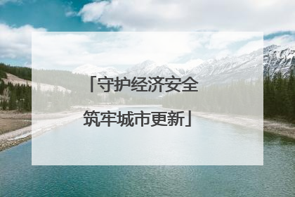 守护经济安全 筑牢城市更新