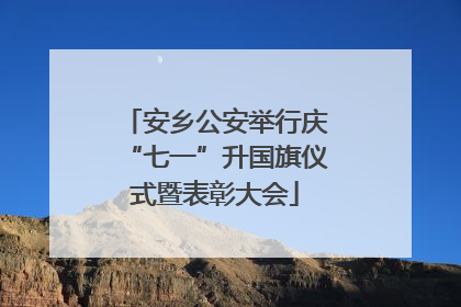 安乡公安举行庆“七一”升国旗仪式暨表彰大会