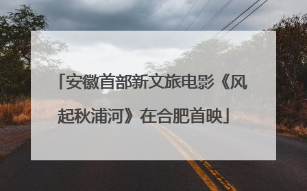 安徽首部新文旅电影《风起秋浦河》在合肥首映
