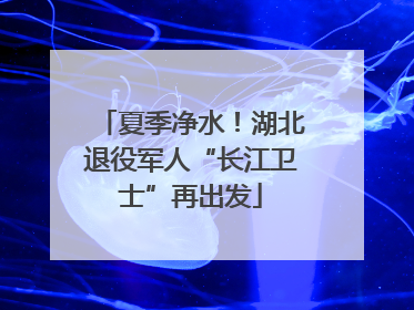 夏季净水！湖北退役军人“长江卫士”再出发
