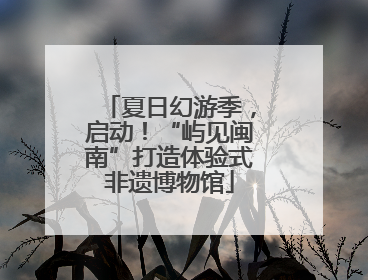 夏日幻游季，启动！“屿见闽南”打造体验式非遗博物馆
