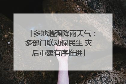 多地遇强降雨天气：多部门联动保民生 灾后重建有序推进