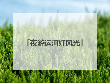 夜游运河好风光