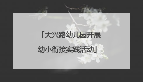 大兴路幼儿园开展幼小衔接实践活动
