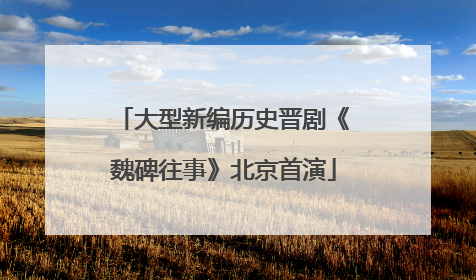 大型新编历史晋剧《魏碑往事》北京首演