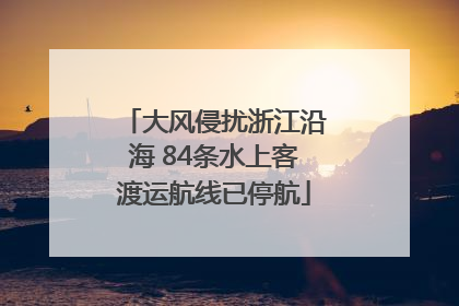 大风侵扰浙江沿海 84条水上客渡运航线已停航