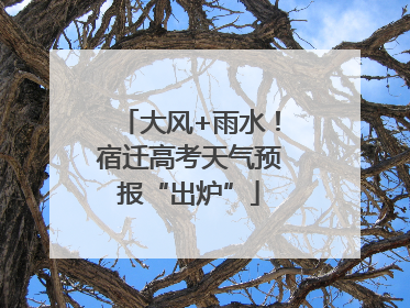 大风+雨水！宿迁高考天气预报“出炉”