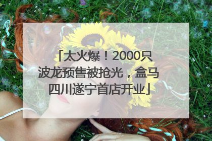 太火爆！2000只波龙预售被抢光，盒马四川遂宁首店开业