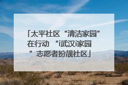 太平社区“清洁家园”在行动 “i武汉i家园”志愿者扮靓社区