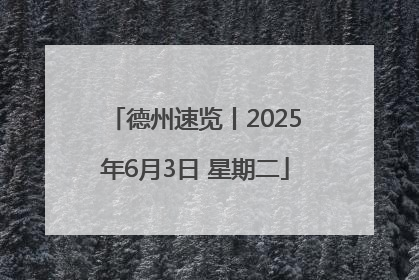德州速览丨2025年6月3日 星期二