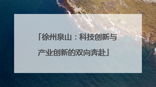 徐州泉山：科技创新与产业创新的双向奔赴