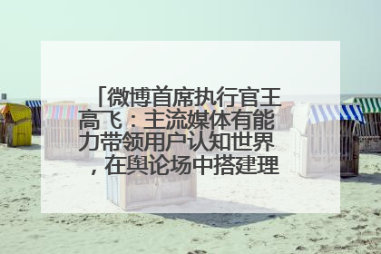 微博首席执行官王高飞：主流媒体有能力带领用户认知世界，在舆论场中搭建理性的讨论空间