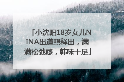 小沈阳18岁女儿NINA出道照释出，满满松弛感，韩味十足