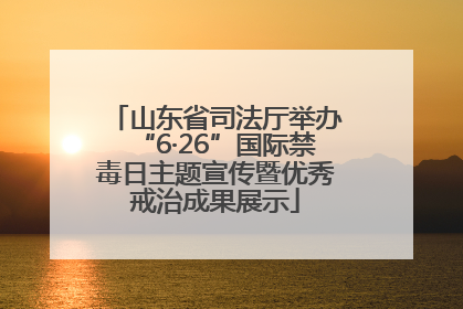 山东省司法厅举办“6·26”国际禁毒日主题宣传暨优秀戒治成果展示